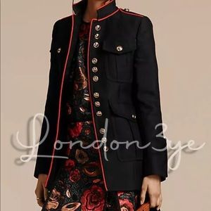 Black wool blend coat